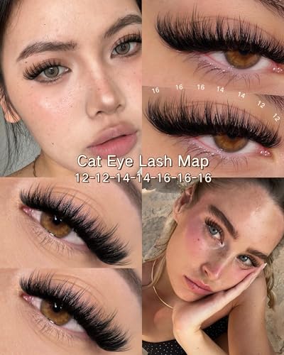 L-Spiky Eyelash Clusters for Dramatic Wispy Looks - Light Volume, 12-16mm, CC Curl - Spiky Lash Extensions