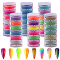 Duufin Vibrant Pigment Powder for Nails 36 Colors - Bright Nail Art Powder Set