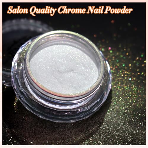 FNNZ Unicorn Chrome Nail Powder Aurora Mirror Effect - Romantic Jardin