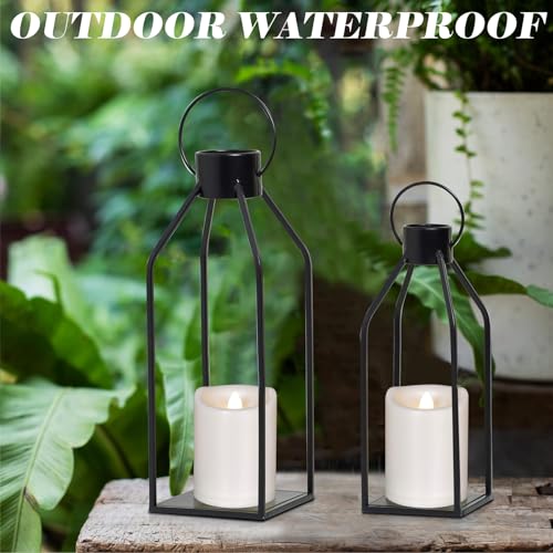 6 Pack Outdoor Waterproof Battery Operated Candles with Timer 3x4 Inches
