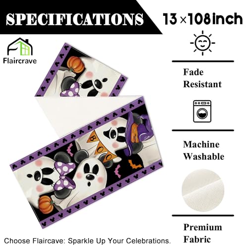 Colorful Halloween Table Runner 13x108 Inch Skull Party Decor - Flaircave