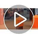 Orange Fall Scented Ribbed Soy Candle Set - 3 Varying Sizes, Aromatic & Long Burn
