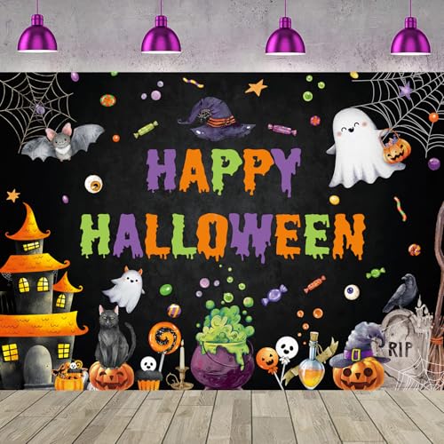 Halloween Photography Backdrop 8x6 ft Spooky Ghost Scene for Parties