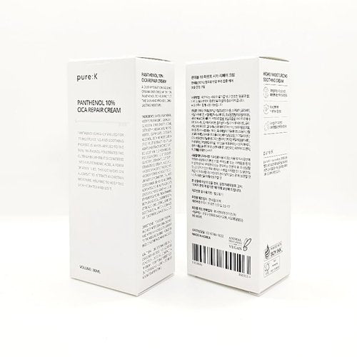 pure K Panthenol 10% CICA Repair Cream - Intensive Barrier Recovery - Soothing Moisturizer for Sensitive, Damaged Skin, Redness & Post-Acne Repair, Korean Skincare (2.7 Fl Oz / 80ml)