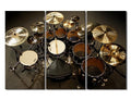 Three-Piece Canvas Wall Art Set - Musical Instrument Drum Wall Decor 28x42 Inches - Variation of 28 x 14 x 3 Panels Artwork-04