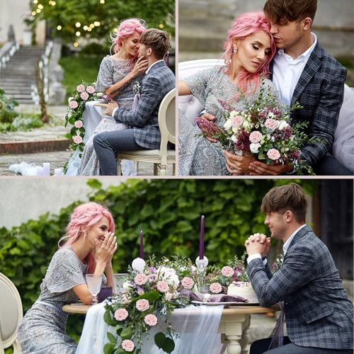 Artificial Foam Roses Bulk Light Pink 3-Inch Stemless Wedding Bouquets 400 pcs - DIY Decorations