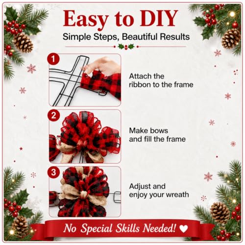 Cross Metal Wreath Frame Set for Easter Holiday Crafts Indoor Outdoor Decorations