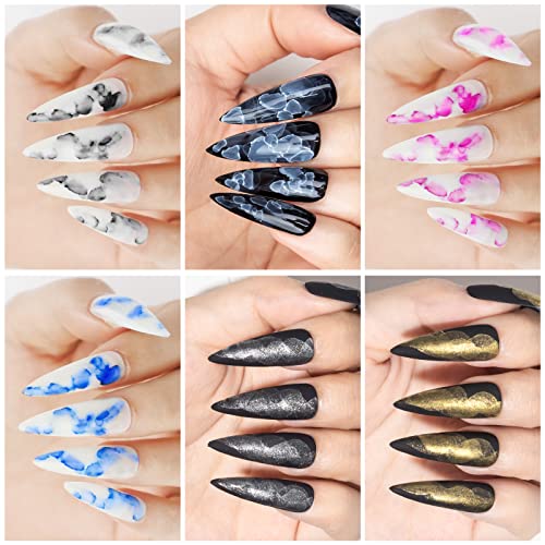 Blooming Nail Polish - Marble Ink for Watercolor Nail Art - Variation 132-Marble Nail Ink