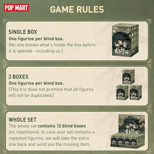 POP MART Skullpanda Action Figures Ink Plum Blossom Series - Single Box Pack of 2