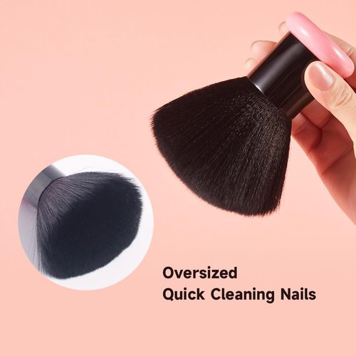 Extra Large Dusting Brush for Acrylic Nails, Power Remover – Soft Fluffy Bristles, Salon Cleaning Tool