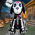 5FT Halloween Skeleton Dog Inflatable Yard Decor with LED Lights