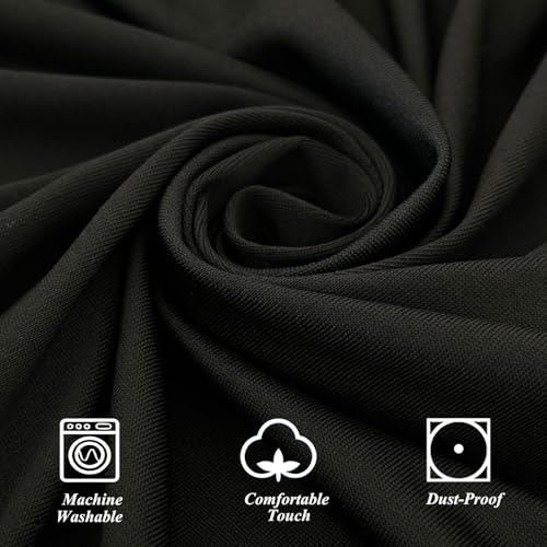 Black Cocktail Table Cover 32x43 Inch High Top Fitted Stretchable Tablecloth