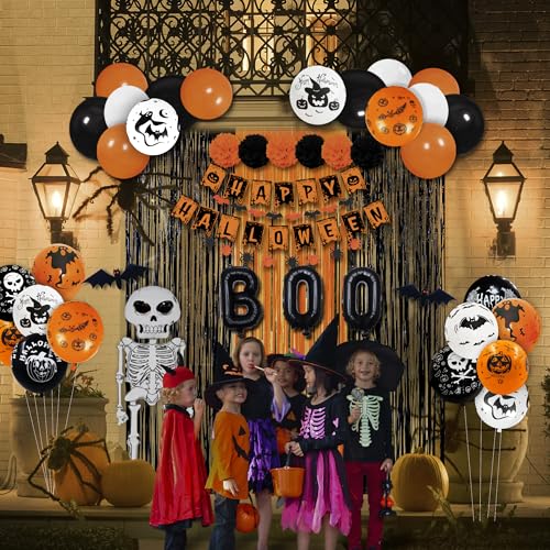 120 Pcs Halloween Party Decorations Kit with Jumbo Balloon & Banner - Variation of THIS Listing