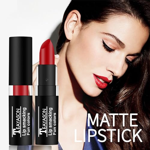 AKARY Sky Blue Matte Lipstick - Long-Lasting Non-Stick Lip Gloss for Halloween & Cosplay