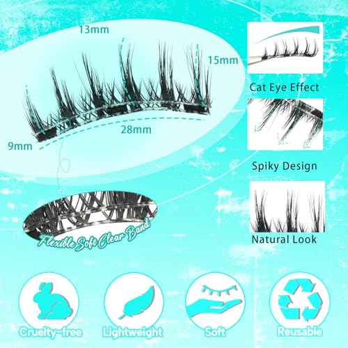 Veleasha Magnetic Magnetic Eyelashes with Applicator - Lovely Variation