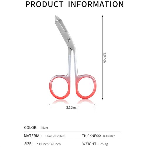 Professional Scissor Tweezers - 3Cr13 Stainless Steel Tweezers with Handles, Larger Grabbing Surface Area, Precision Eyebrow Tweezers for Women and Men Facial Hair (Red)