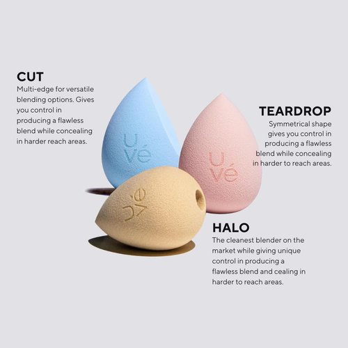 PURE Halo Makeup Blender Sponge, Streak Free Application of Liquid, Powder & Cream Foundation, Professional Complexion Blending Tool, Cruelty Free, Vegan, Latex Free