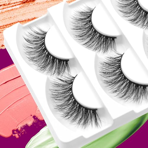 False Eyelashes 15 Pairs Natural Look Wispy Cat Eye 13MM Vegan Lashes