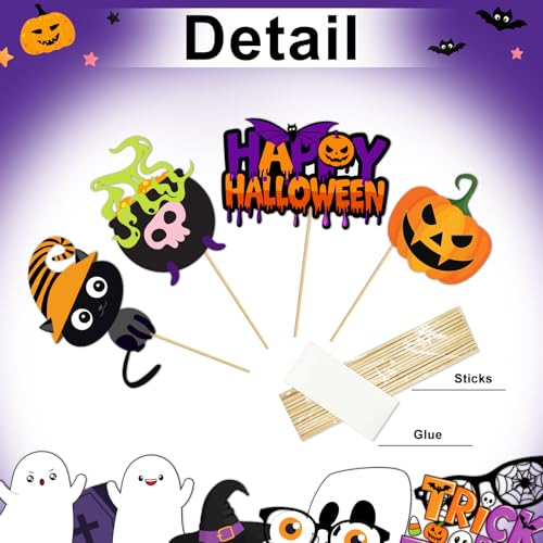 Halloween Party Decorations Kit with Backdrop, Photo Props, Balloons