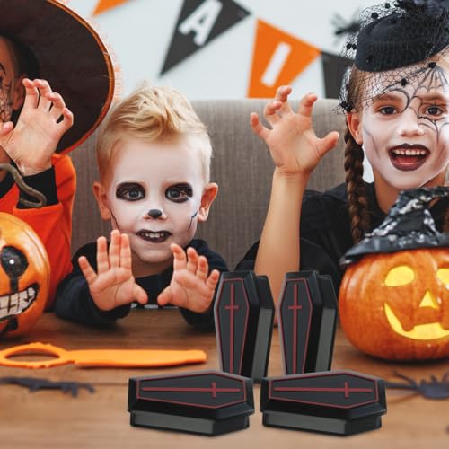 10Pcs Mini Coffin Treat Boxes with Lid Halloween Party Decor & Favors