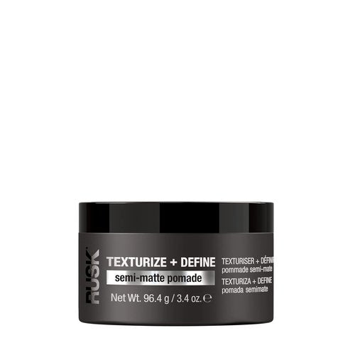 RUSK Semi-Matte Pomade - Texturize & Define Hair with Lightweight Humidity Resistance | 3.4 oz