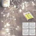 MiniTom Fairy Lights Battery Operated 5ft 60LED String Lights - Pure White, 4 Pack