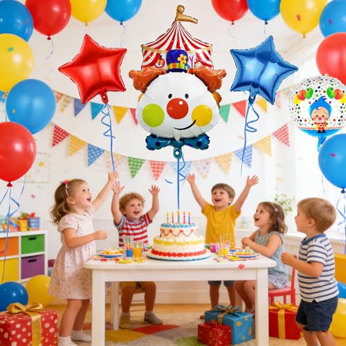 Clown Balloons Set for Carnival Circus Birthday Party Decorations - 10 pcs