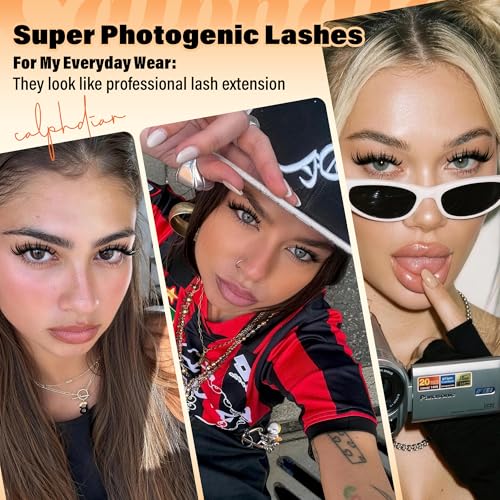 C-Bunny Wispy Lash Clusters - D-Curl Individual False Eyelashes 10-18mm, Light & Fluffy, DIY Cat Eye & Open Eye Looks