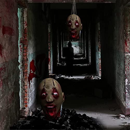 Halloween Bloody Severed Head Prop - Zombie Head Decoration for Haunted Houses, Party, Variation 02