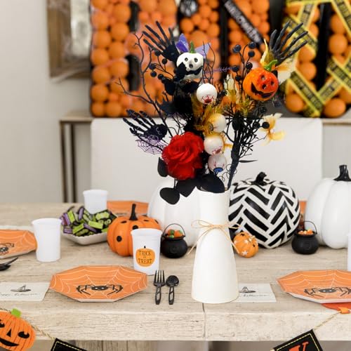 Halloween Floral Picks Set - Classical Orange Black Halloween Decorations