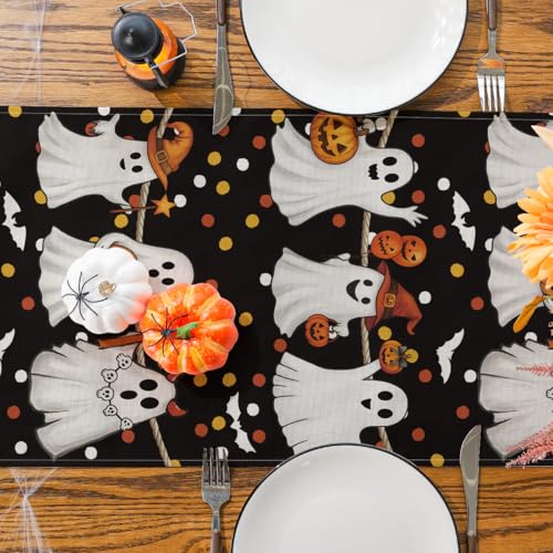 Halloween Table Runner 13x48 Inch Pumpkin Spooky Fall Home Decor
