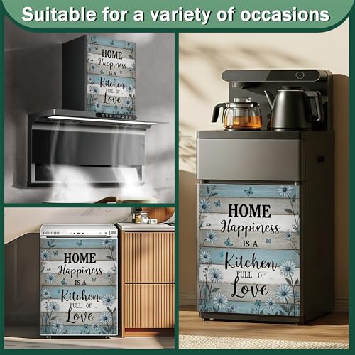 Rustic Flowers Dishwasher Magnet Cover - Decorative Full Panel Kitchen Decor 23x26 Inch