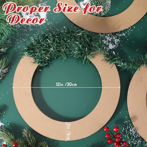DIY Wreath Rings 80 Pcs - 12 Inch Cardboard Wreath Forms Bulk Set