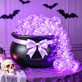 Halloween Witches Cauldron Decorations Set - Purple Bubbling DIY Prop for Indoor Outdoor Parties