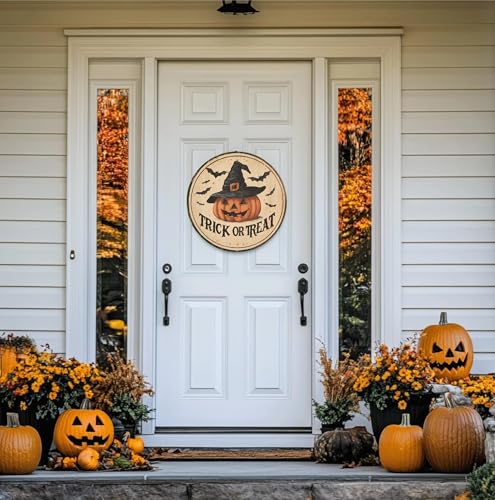Halloween Wall Decor Poster - Spooky Pumpkin Trick or Treat 12x12