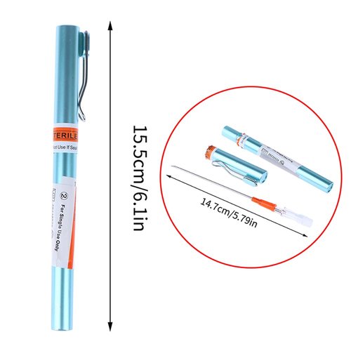 Tazrigo 2pcs 14G Emergency First Aid Kit Tension Pneumothorax Thoracic Needle Chest Decompression Needles Body Piercing Needle