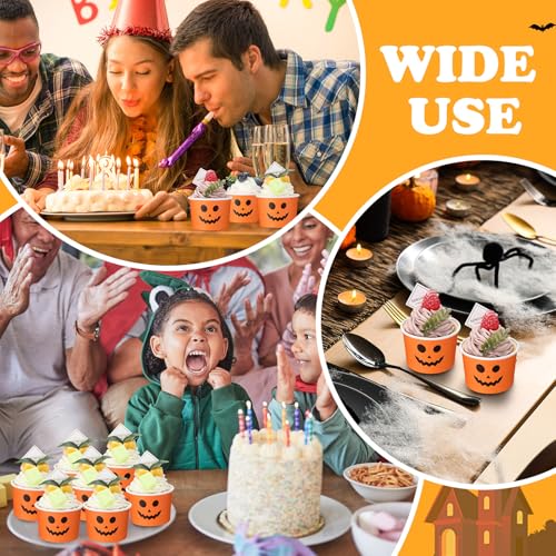 Halloween Pumpkin Ice Cream Cups 5oz - Orange, Pack of 200