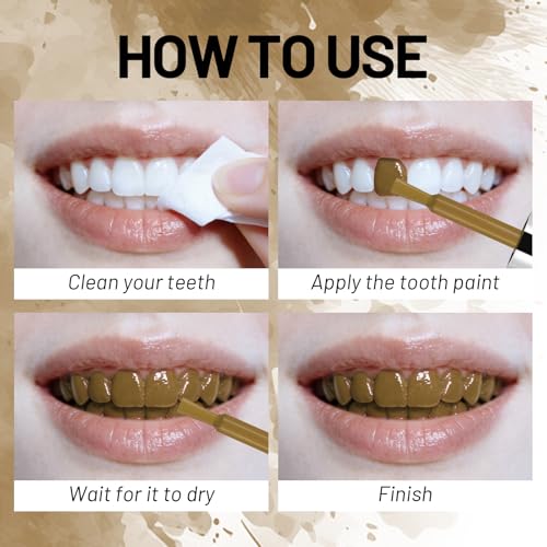 Nicotine Tooth Paint - Aged & Stained Teeth Effect Makeup, Halloween SFX, Adult Costume