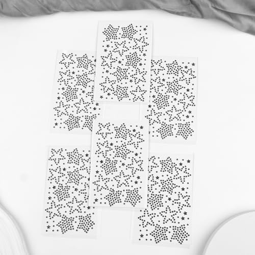 Star Face Gems and Rhinestones Set - 6 Sheets Body & Face Stickers for Makeup & Festivals
