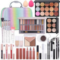Full 20-Color Makeup Kit for Women & Teens - Eyeshadow, Foundation, Lipstick & Brushes - Gift Set