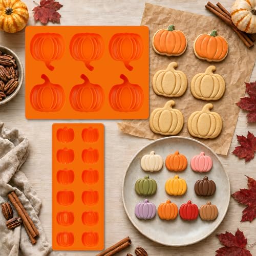 Pumpkin Silicone Mold Set for Baking and Crafts - 4 Pieces