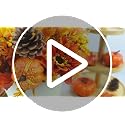 Artificial Fall Flowers Bouquet with Pumpkins and Pinecones - Silk Autumn Decor