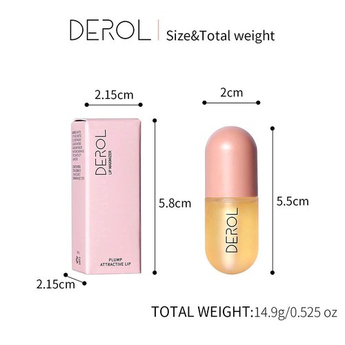 Skiennix Natural Hydrating Lip Plumper - Moisturizing Lip Serum for Fullness | Ginger Essence, 5.5ml