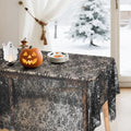 Ziweidue Black Lace Tablecloth 60x120 Inches Vintage Overlay for Weddings & Parties - Black
