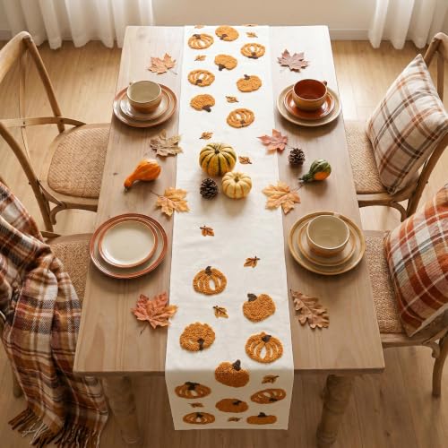 Polyester Cotton Table Runner 13x72 Inch Colorful Embroidery Home Decor