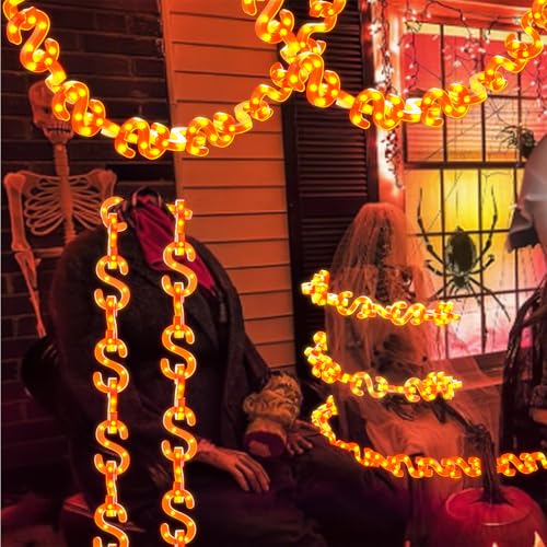 Halloween String Lights Battery Operated 10Ft 160 LEDs Waterproof with 8 Modes - Orange (Variation of THIS listing)