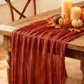 Fall Table Runner 10FT Terracotta Cheesecloth Thanksgiving Autumn Decor - Variation of THIS listing