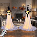 Halloween Ghost Decorations Set with Light Up Spooky Ghosts & Remote String Lights