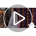 Halloween Spider Curtain Fringe Set - Orange Purple Black Door Backdrop 2 Pack
