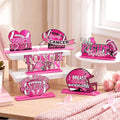 Pink Football Breast Cancer Awareness Table Decorations - 6 Pcs